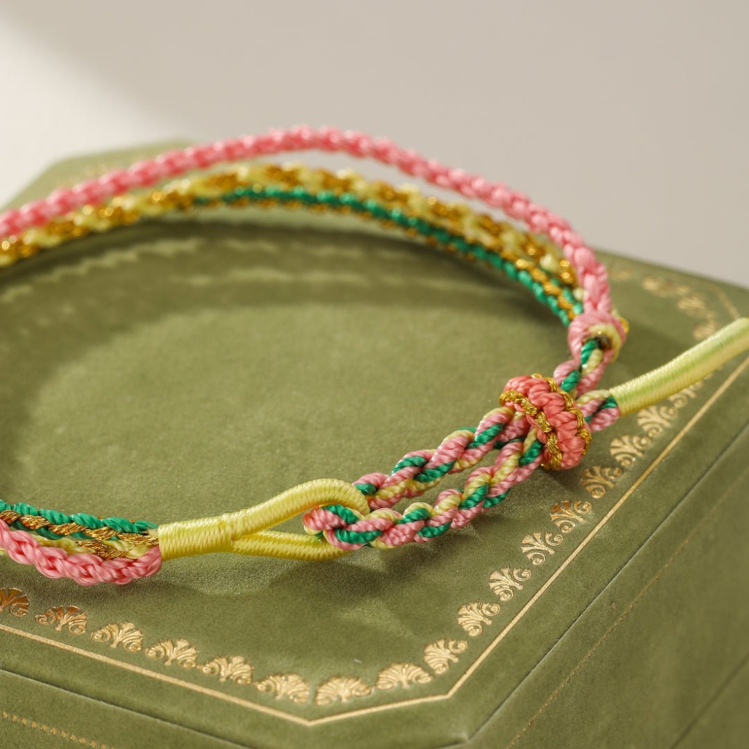 Bracelet Enfant Tressé Arc-en-Ciel Chanceux - Bijou Multicolore - Biloria
