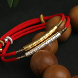 Bracelet Fil Rouge Six Mantras – Argent 999 pour Couple - Biloria
