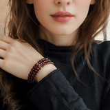 Bracelet Grenat Passion - Pierre Fine Rouge Équilibrante - Biloria