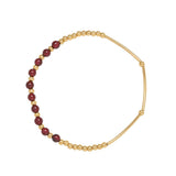 Bracelet Grenat Plaqué Or 18K – Énergie Solaire et Protection - Biloria