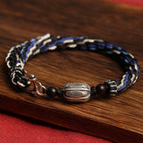 Bracelet Guerrier Marin Argent 925 Ajustable Homme - Biloria