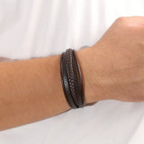 Bracelet Homme Cuir Tressé – Force et Sérénité - Biloria