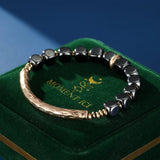 Bracelet Homme Hématite Laiton Force Antique - Biloria