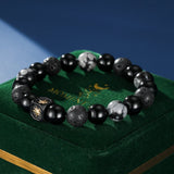 Bracelet Homme Obsidienne Fragment Galactique – Bijou de Méditation - Biloria