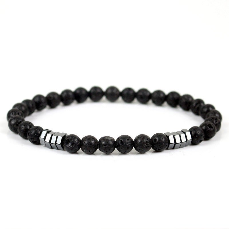 Bracelet Homme Pierre Lave Oeil de Tigre Protection - Biloria