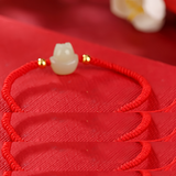 Bracelet Jade Bébé Dragon Fil Rouge Protection Chance - Biloria
