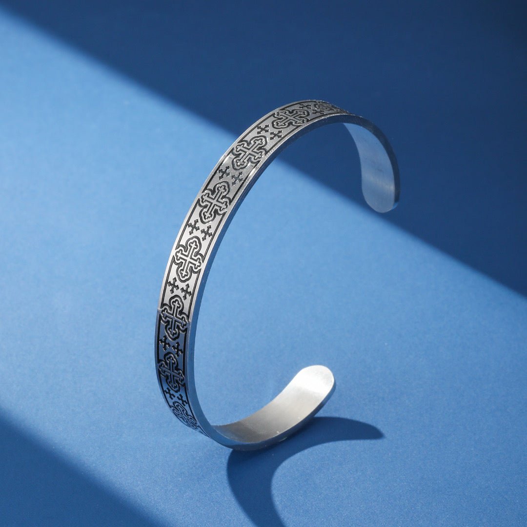 Bracelet Jonc Acier Nœud d'Éternité Celtique Homme - Biloria