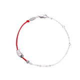 Bracelet Koï Rouge Porte-Bonheur en Argent 925 - Biloria