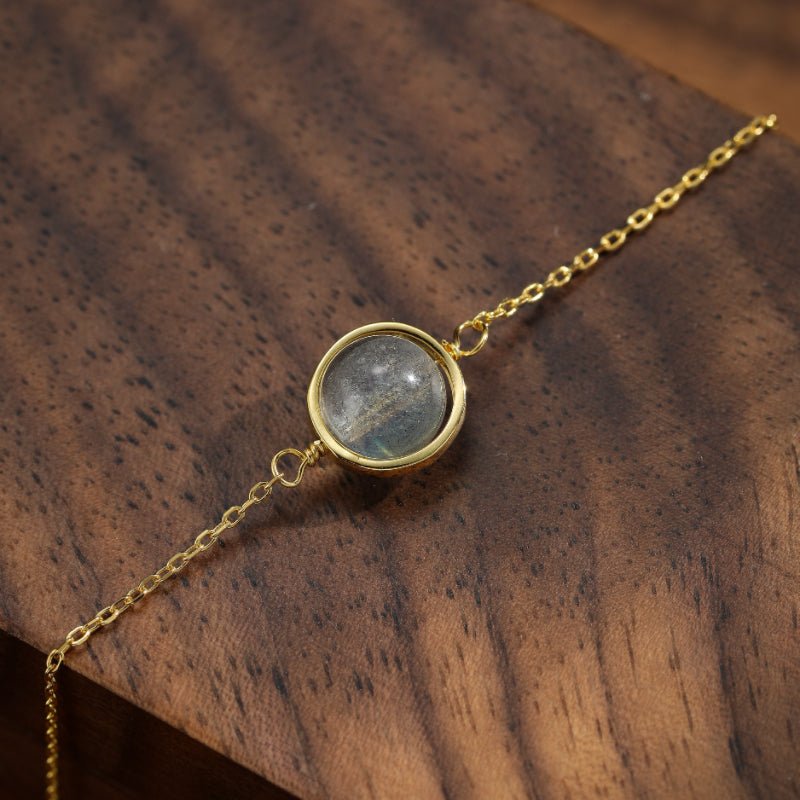 Bracelet Labradorite Argent Plaqué Or pour Bureau - Biloria