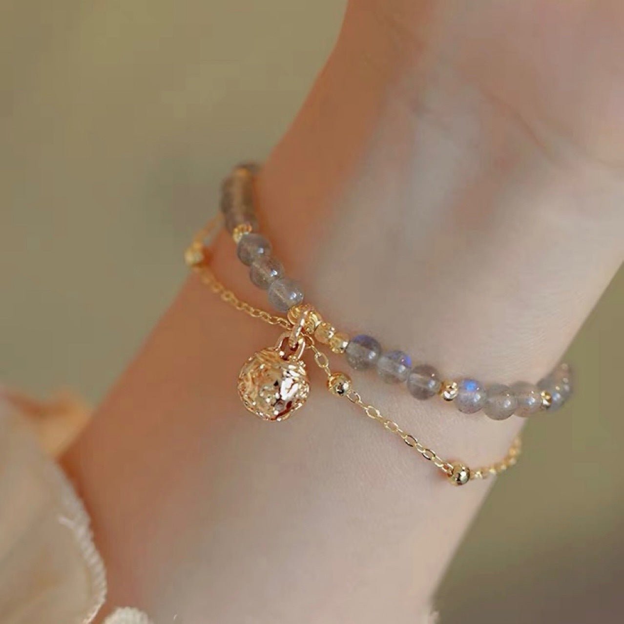 Bracelet Labradorite Artisanal Fait Main – Protection et Sérénité - Biloria