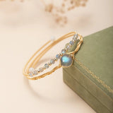 Bracelet Labradorite Plaqué Or – Bijou Déco Tendance Bureau - Biloria