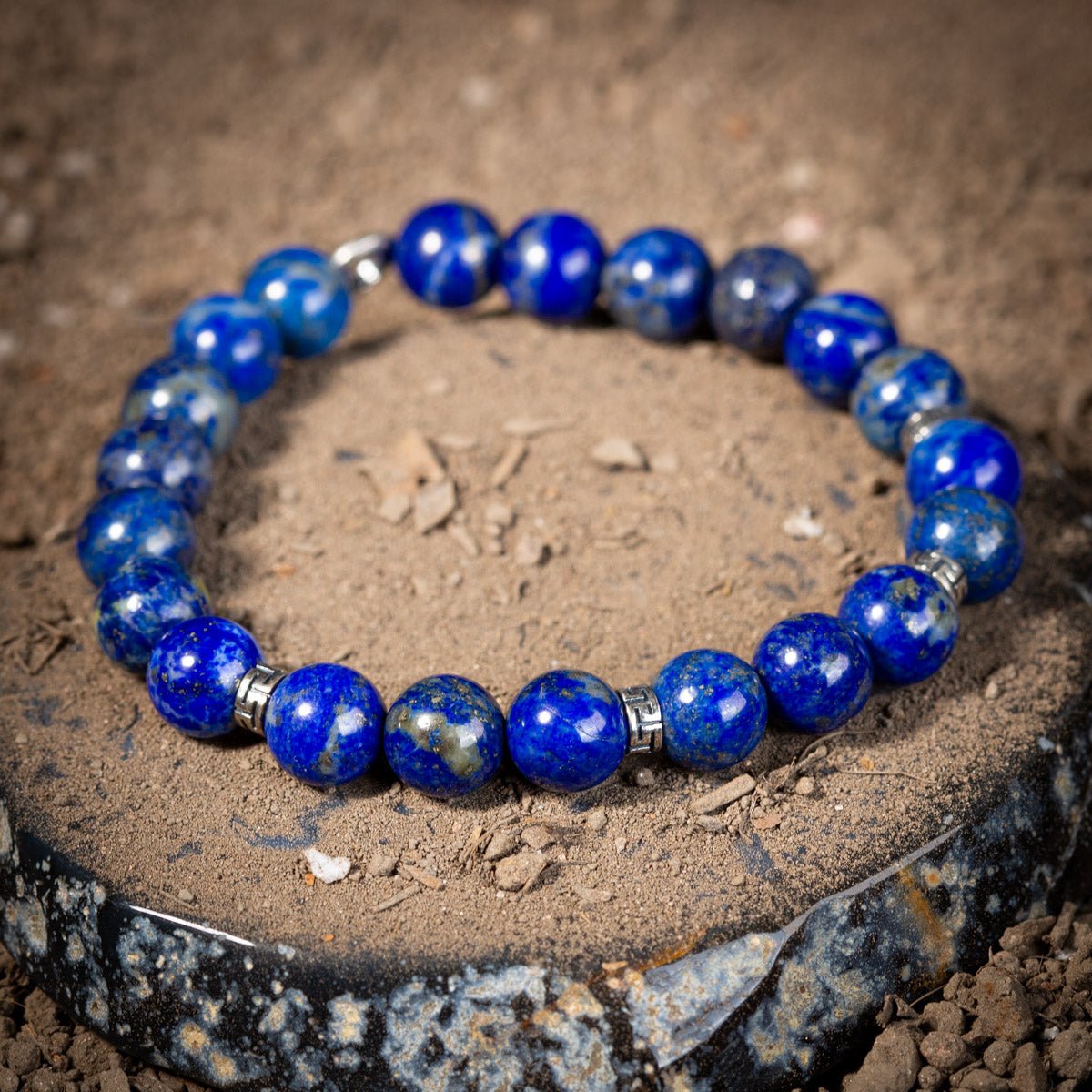 Bracelet Lapis Lazuli Homme Argent 925 – Élégance Discrète - Biloria