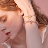 Bracelet Lune et Étoile Quartz Fraise Finesse – Bijou Feng Shui - Biloria