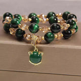 Bracelet Œil de Tigre et Charme Renard pour le Bien-être - Biloria