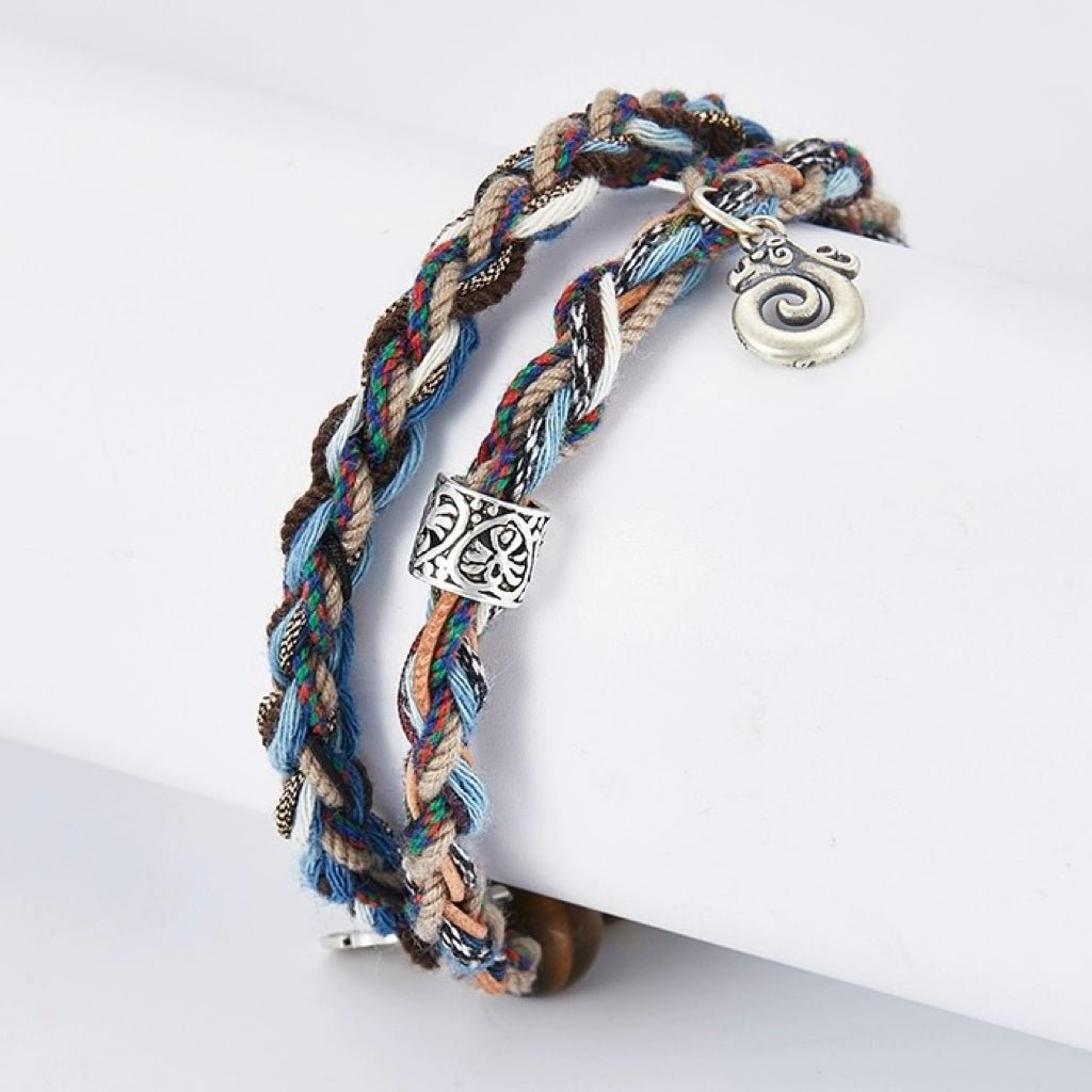 Bracelet Œil de Tigre et Jade Fait Main – Cadeau Spirituel - Biloria