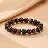 Bracelet Œil de Tigre Multicolore – Bijou Énergétique - Biloria
