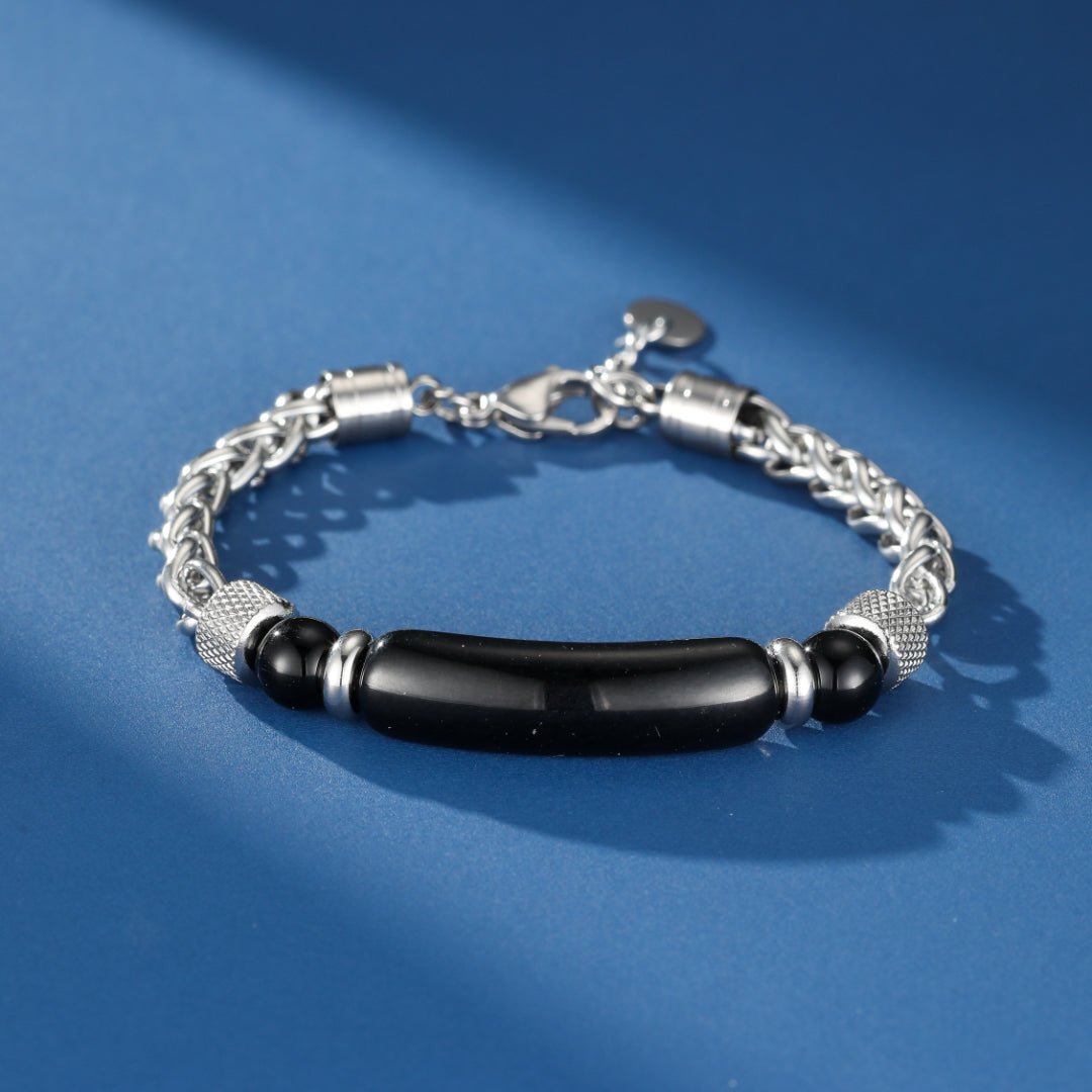 Bracelet Œil de Tigre ou Obsidienne pour Homme Protection et Confiance - Biloria