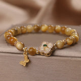 Bracelet Œil de Tigre Papillon Chance pour Décoration Intérieure - Biloria