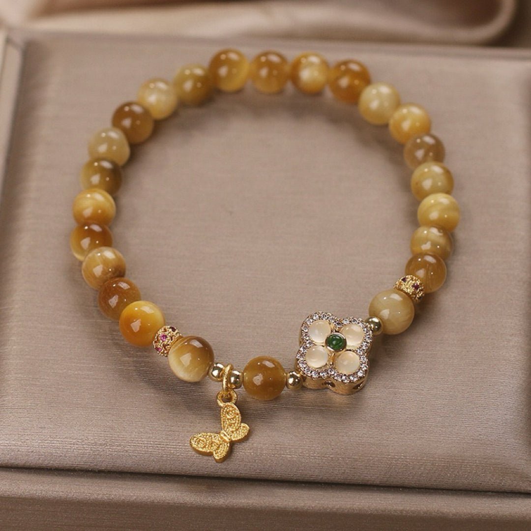 Bracelet Œil de Tigre Papillon Chance pour Décoration Intérieure - Biloria