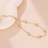 Bracelet Opale Argent Plaqué Or – Harmonie et Pureté - Biloria