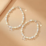 Bracelet Perle Cristal de Roche Céramique Danse des Ombres Argent - Biloria