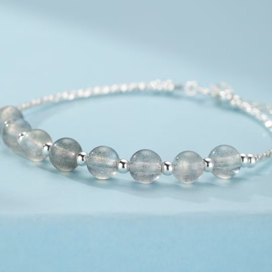 Bracelet Pierre de Lune Argent 925 – Cadeau Féminin Spirituel - Biloria