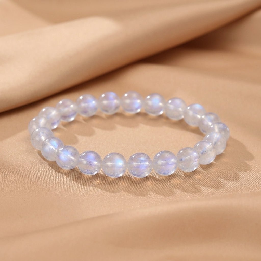 Bracelet Pierre de Lune Bleue Océan – Intuition et Féminité - Biloria