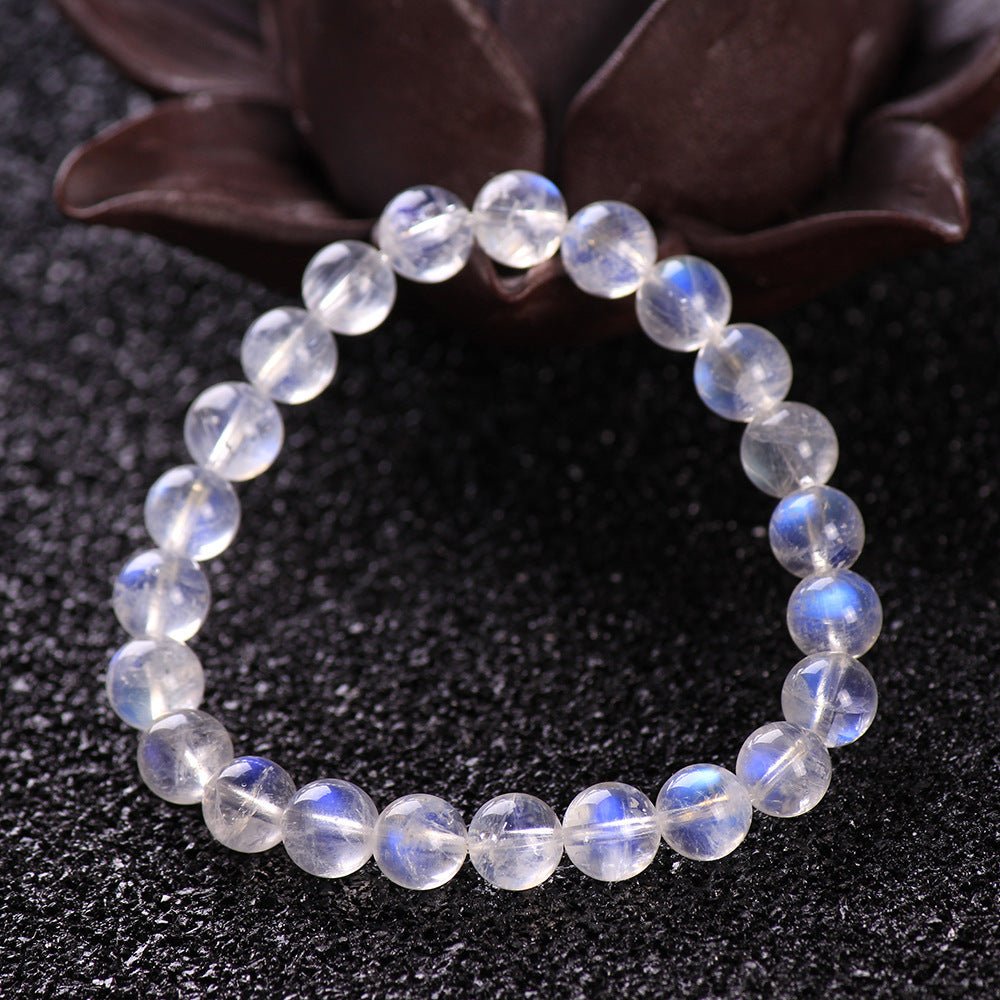 Bracelet Pierre de Lune Bleue Océan – Intuition et Féminité - Biloria