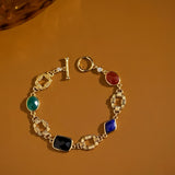 Bracelet Pierre Naturelle Promesse Argent Plaqué Or - Biloria