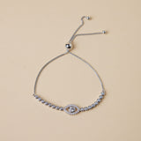 Bracelet Protecteur Mauvais Œil Argent Zircon - Biloria