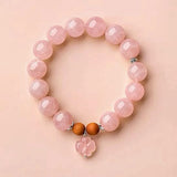 Bracelet Quartz Rose Argent 925 – Douceur Florale et Chance - Biloria