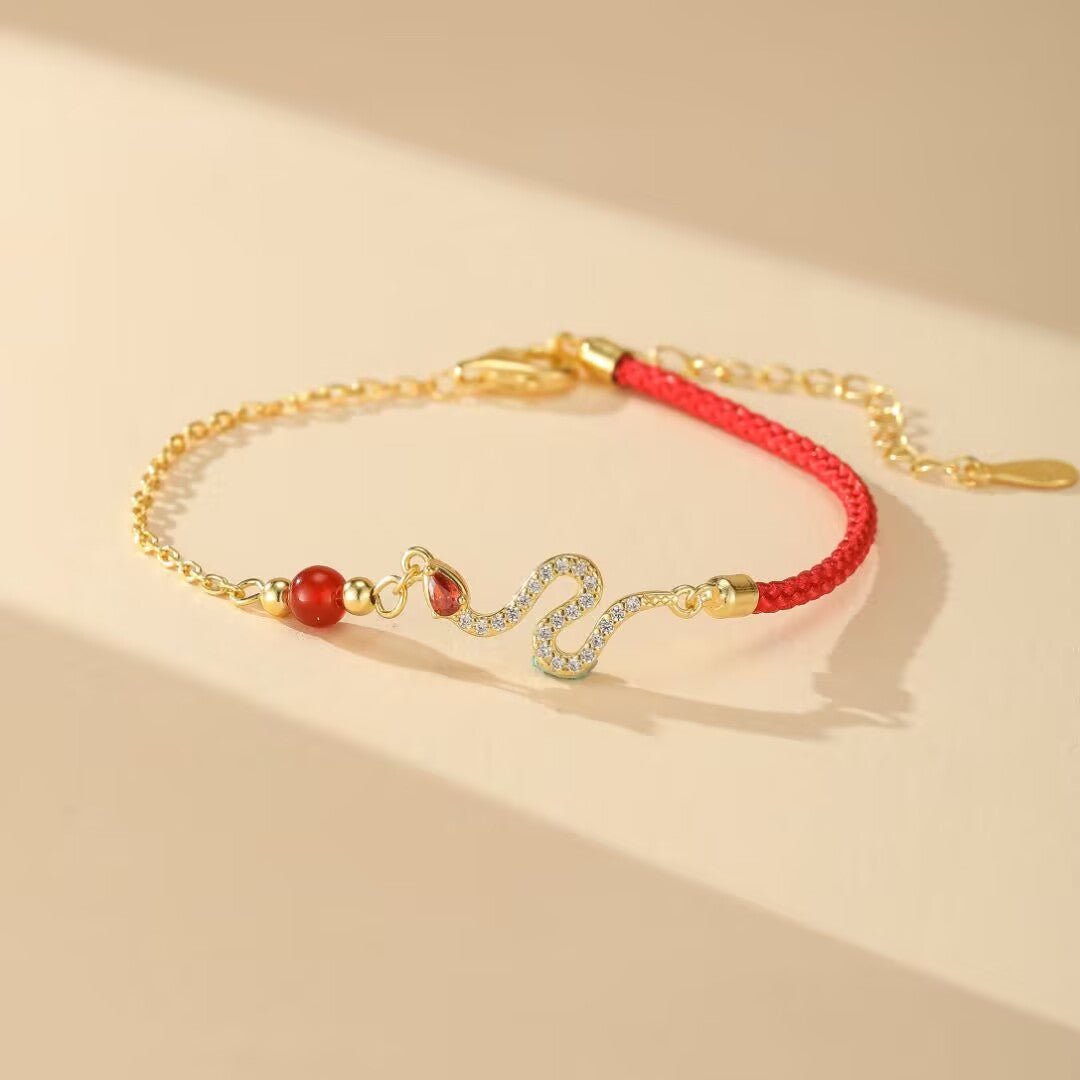 Bracelet Serpent Fil Rouge Feng Shui - Protection et Énergie - Biloria