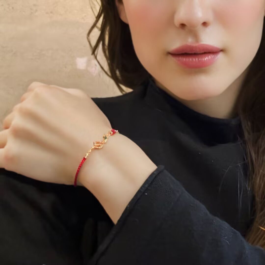 Bracelet Serpent Fil Rouge Feng Shui - Protection et Énergie - Biloria