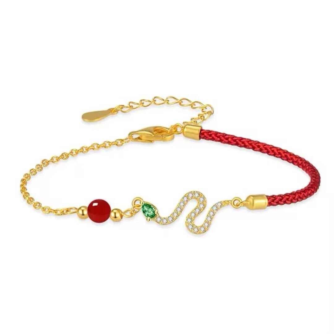 Bracelet Serpent Fil Rouge Feng Shui - Protection et Énergie - Biloria