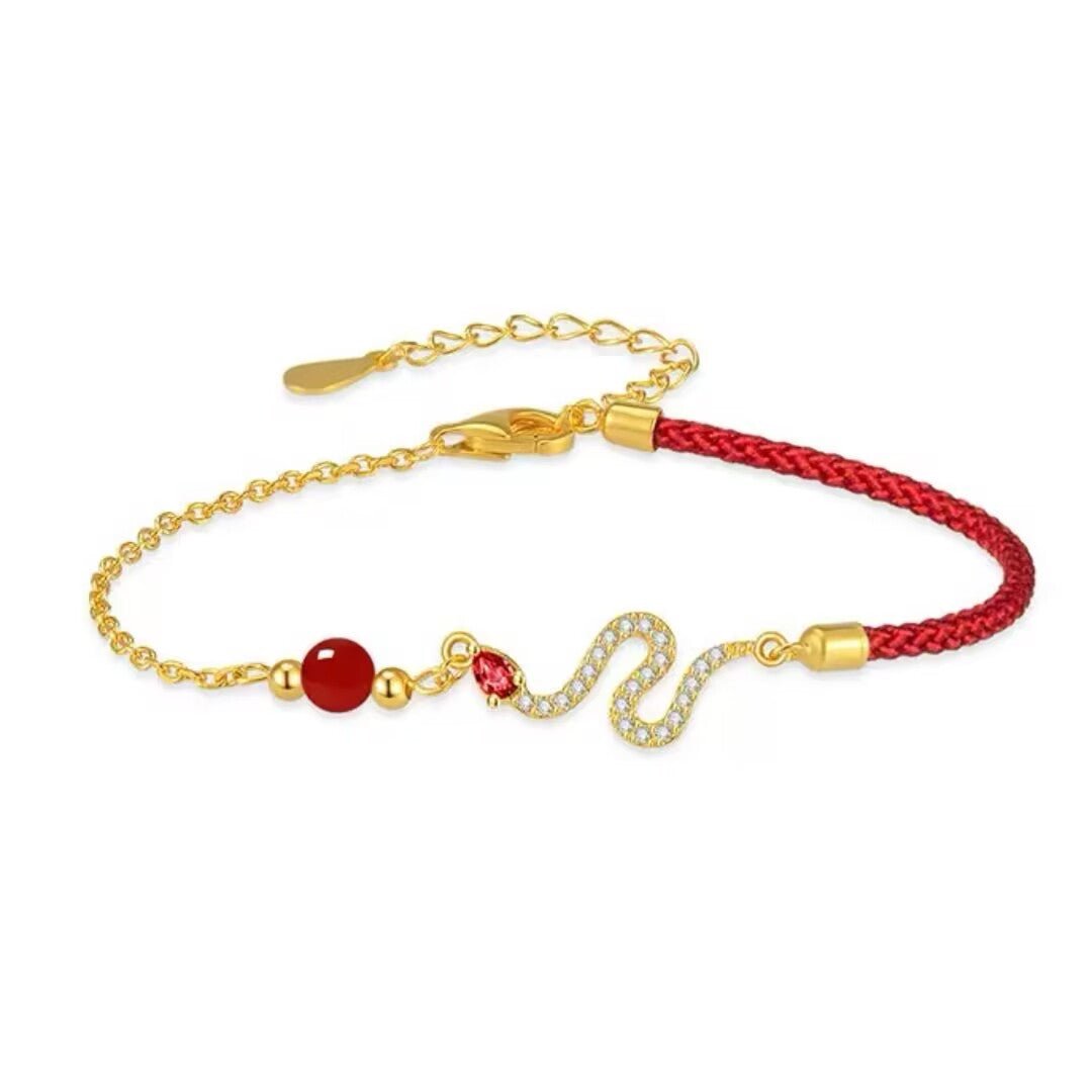 Bracelet Serpent Fil Rouge Feng Shui - Protection et Énergie - Biloria