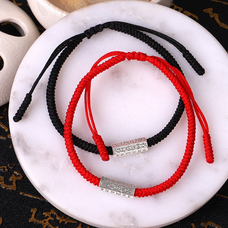 Bracelet Six Mantras Fil Rouge - Protection et Chance au Quotidien - Biloria