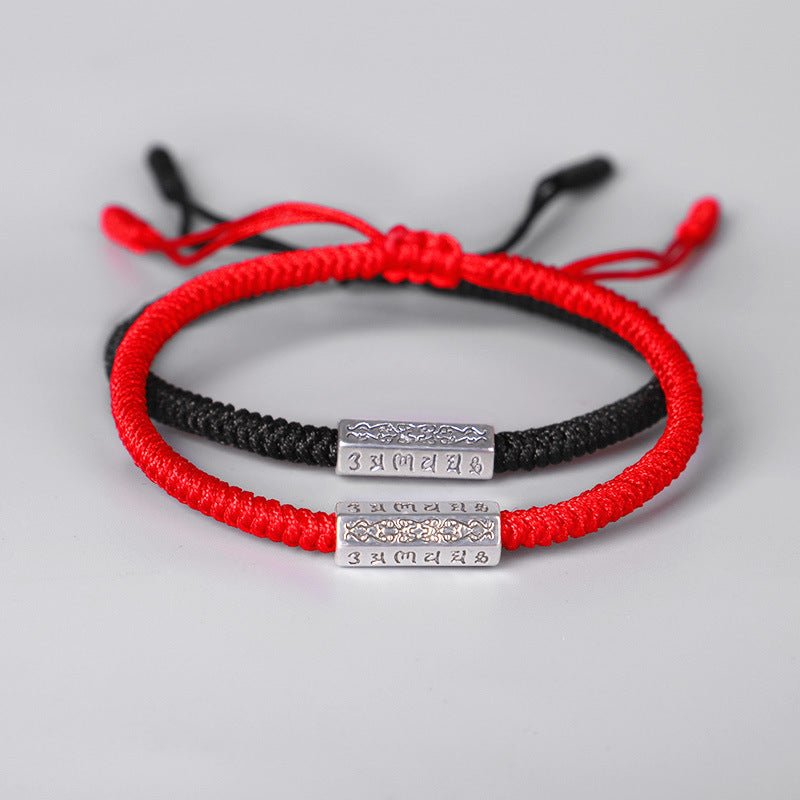 Bracelet Six Mantras Fil Rouge - Protection et Chance au Quotidien - Biloria
