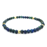 Bracelet Tibétain Tressé Main Lapis Lazuli 4mm Sérénité Nature - Biloria