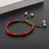 Bracelet Tibétain Tressé Rouge et Jaune – Porte-Bonheur Spirituel - Biloria