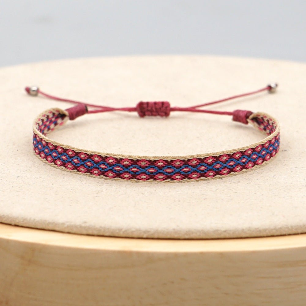Bracelet Tibétain Trio Essence – Apatite Bleue, Argent et Fil Tressé - Biloria