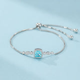 Bracelet Topaze Bleue Étoile Océans Argent 925 - Biloria