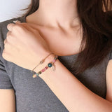 Bracelet Tourmaline Deux Tours Fait Main – Bijou Artisanal Protecteur - Biloria