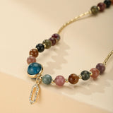 Bracelet Tourmaline Deux Tours Fait Main – Bijou Artisanal Protecteur - Biloria