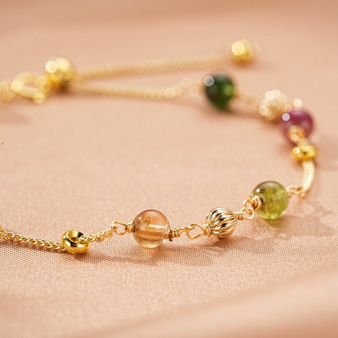 Bracelet Tourmaline Multicolore – Énergies et Renouveau - Biloria