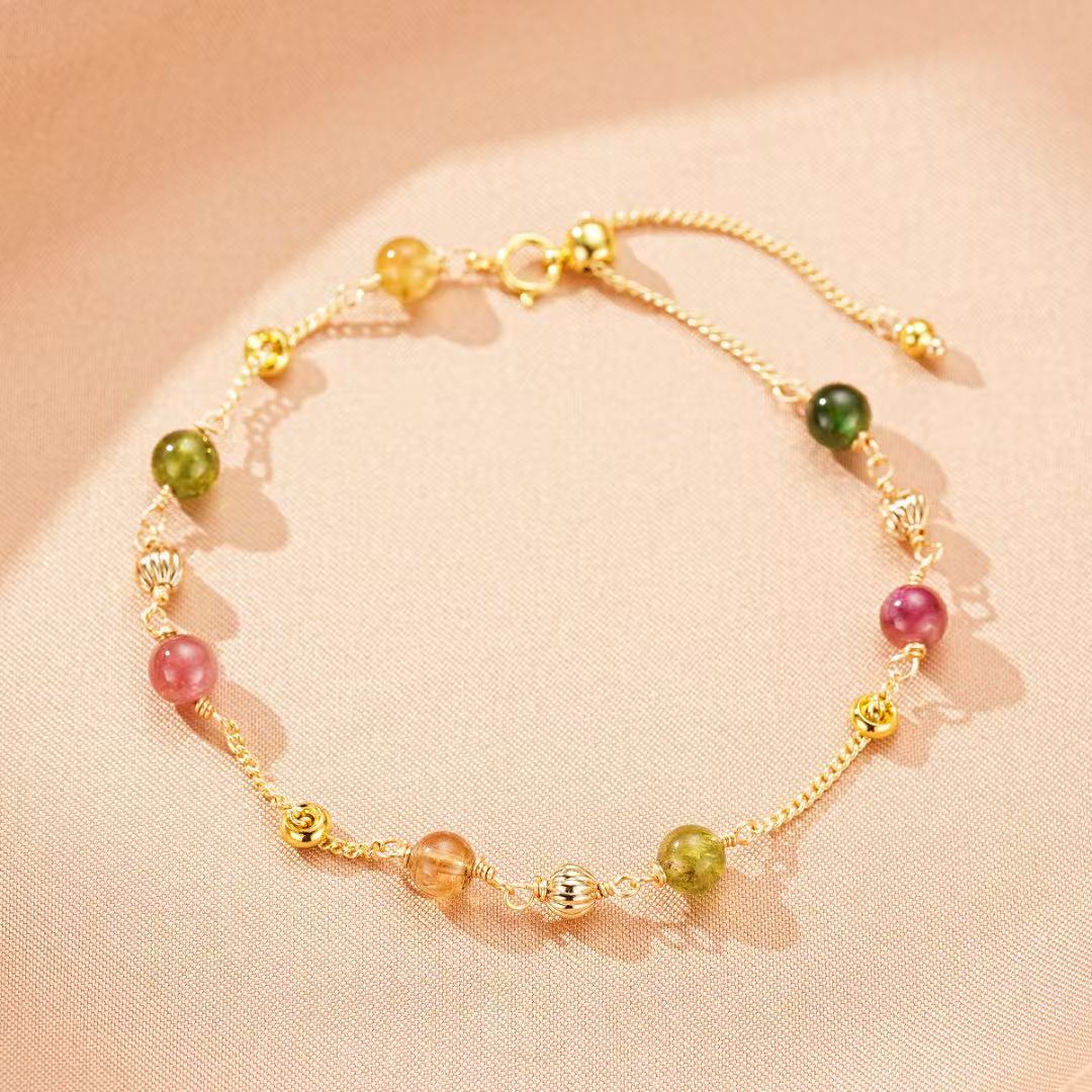 Bracelet Tourmaline Multicolore – Énergies et Renouveau - Biloria