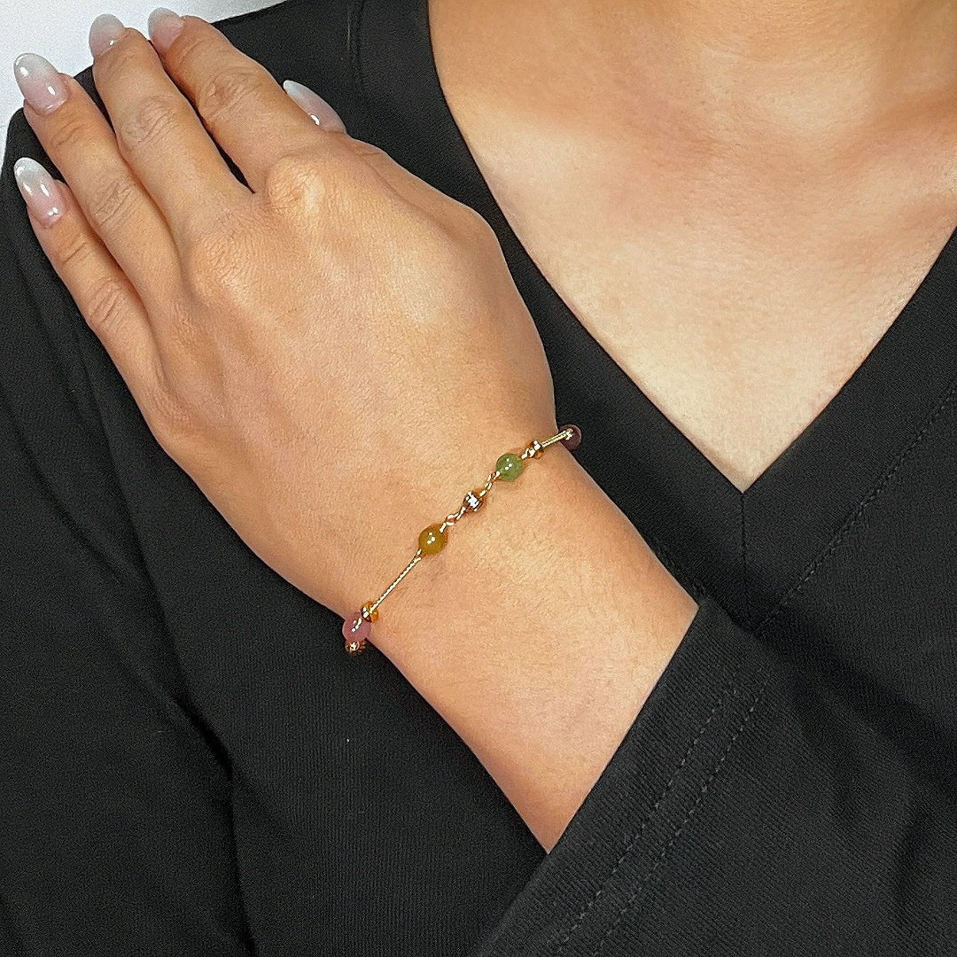 Bracelet Tourmaline Multicolore – Énergies et Renouveau - Biloria