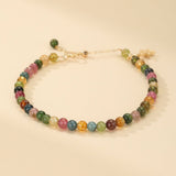 Bracelet Tourmaline Multicolore Plaqué Or 14k - Biloria