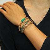 Bracelet Wrap Malachite : Bijou Bohème Chic pour Quotidien Apaisé - Biloria