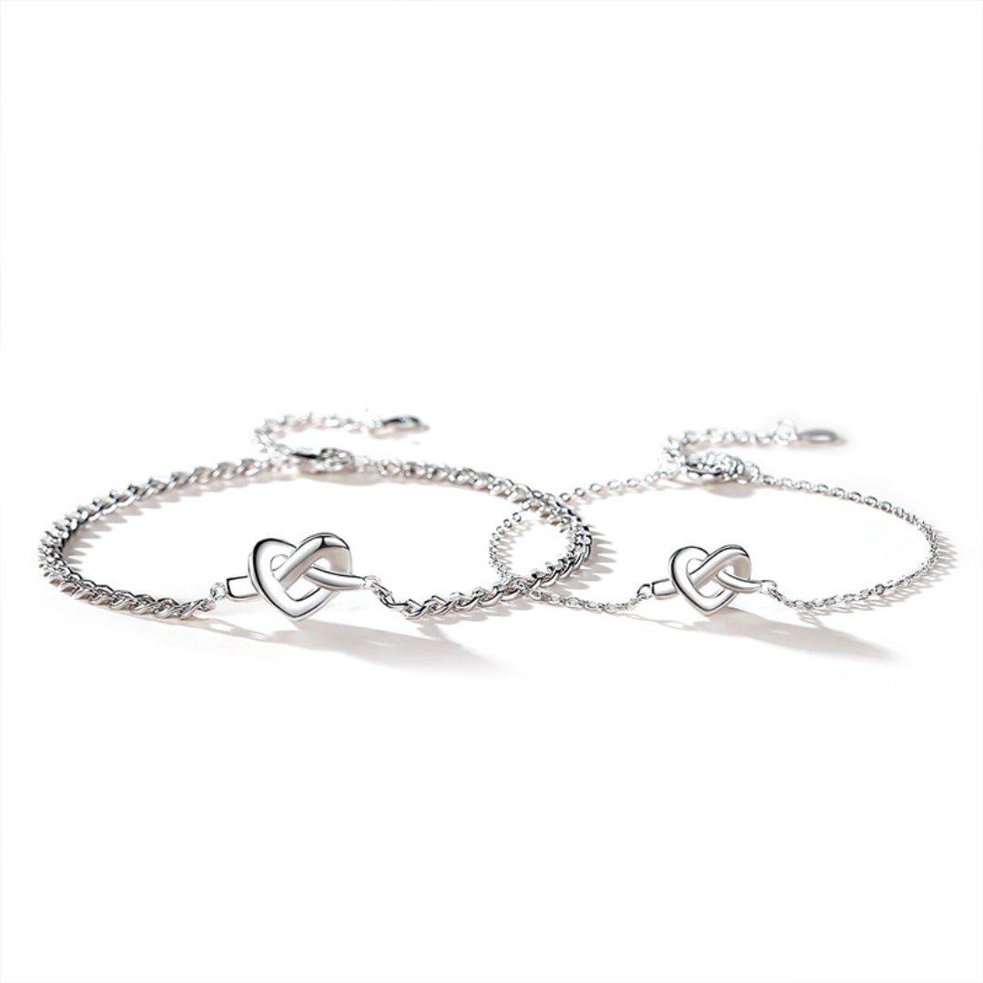 Bracelets Couple Argent 925 Symbole Infini Fiançailles - Biloria
