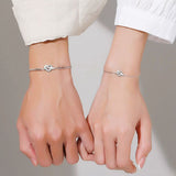 Bracelets Couple Argent 925 Symbole Infini Fiançailles - Biloria